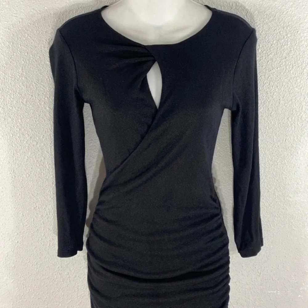 Michael Stars black keyhole bodycon dress